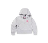 HUGO Sweat à capuche zippé en coton mélangé pour enfant, avec logos imprimés - Style G00228/A3204A, G00228 Gris chiné 126