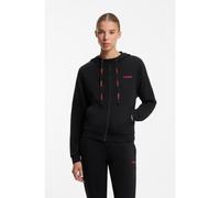 HUGO Sweat à capuche zippé en coton mélangé - Style HUGO ID_JACKET, 50556350 Noir XS