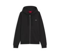 HUGO Sweat à capuche zippé en molleton de coton avec logo imprimé - Style Dapozip, 50548651 Noir S