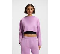 HUGO Sweat court en coton avec logo imprimé - Style Derissa_B, 50545035 Rose clair S