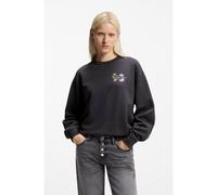 HUGO Sweat en coton avec motif à fleurs - Style Classic crew_7, 50561052 Noir XL