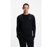 HUGO Sweat en coton mélangé avec logo cœur - Style Alexandria Sweatshir, 50532027 Noir L
