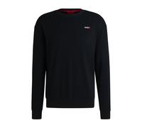 HUGO Sweat en coton mélangé avec logo cœur - Style Alexandria Sweatshir, 50532027 Noir M
