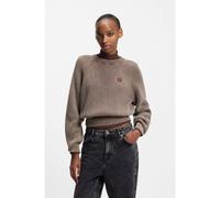 HUGO Sweat en maille de coton avec logo Happy HUGO - Style Slipery_B, 50554206 Marron L