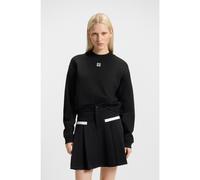 HUGO Sweat en molleton de coton à logo revisité brodé - Style Daxandria, 50527463 Noir M