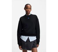 HUGO Sweat en molleton de coton avec badge logo - Style Delessa_B_1, 50534344 Noir M