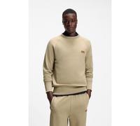 HUGO Sweat en molleton de coton avec badge logo - Style Nevacrew, 50564038 Beige XL