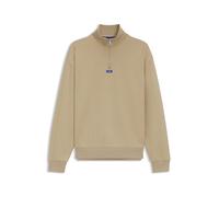 HUGO Sweat en molleton de coton avec col camionneur - Style Neeler, 50522367 Beige XL