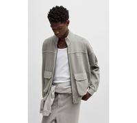 HUGO Sweat en molleton de coton avec coutures surpiquées - Style Nombos, 50538672 Gris XS