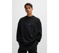 HUGO Sweat en molleton de coton avec écusson logoté bleu - Style Nedro, 50522359 Noir XS