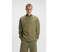 HUGO Sweat en molleton de coton avec écusson logoté bleu - Style Nedro, 50522359 Olive L