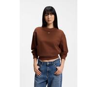 HUGO Sweat en molleton de coton avec étiquette logotée - Style Delessa_B_1, 50534344 Marron XS