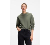 HUGO Sweat en molleton de coton avec étiquette logotée - Style Delessa_B_1, 50534344 Vert L