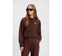 HUGO Sweat en molleton de coton avec motif parisien imprimé - Style Classic Crew_5, 50545633 Marron foncé XS