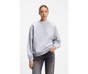 HUGO Sweat Relaxed en molleton de coton à imprimés graphiques - Style Classic Crew_B_4, 50566576 Gris chiné XXL