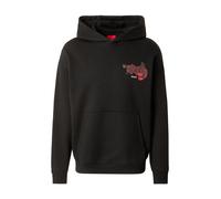 HUGO Sweat à capuche en molleton de coton avec motif de rose - Style Dagethood, 50556389 Noir S