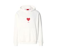 HUGO Sweat-shirt 'Dalentinos' rouge / noir / blanc, Taille XL
