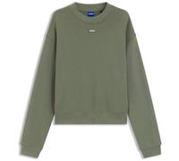 HUGO Sweat en molleton de coton avec étiquette logotée - Style Delessa_B_1, 50534344 Vert S
