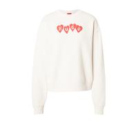 HUGO Sweat-shirt 'Deroxina_8' beige / rouge, Taille XS