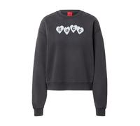 HUGO Sweat-shirt 'Deroxina_8' noir / blanc, Taille L