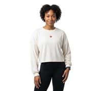 HUGO Sweat en modal stretch avec logo cœur - Style HUGO HEART_TOP, 50566668 White L