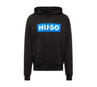 HUGO Sweat à capuche Regular en molleton avec logo imprimé - Style Nalves, 50522370 Noir XL