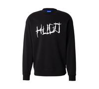 HUGO Sweat-shirt 'Namenex' noir / blanc, Taille XS
