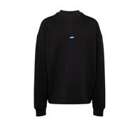 HUGO Hommes Nedro Sweat en Molleton de Coton avec Patch Logo Bleu