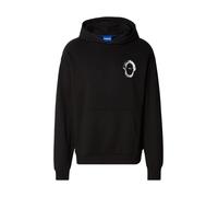 HUGO Sweat-shirt 'Noutilex' noir / blanc, Taille M