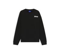 HUGO Sweat unisexe en molleton de coton avec logos imprimés - Style Nyrocrew, 50549778 Noir XL