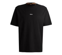 Hugo Boss T-shirt Tchup – coton stretch, logo imprimé au centre – Noir M