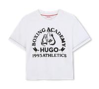 HUGO T-shirt en coton avec motif boxe pour enfant - Style G00496/10P08A, G00496 Blanc 150