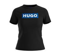 HUGO T-shirt Slim en coton avec logo imprimé - Style Classic Tee_B, 50510772 Noir XS