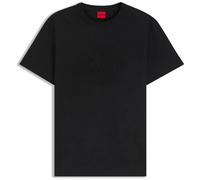 HUGO T-shirt en jersey de coton avec logo en strass - Style Damacia_10, 50570932 Noir L