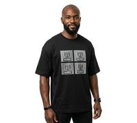 HUGO T-shirt en jersey de coton à motif inspiré des motards - Style Draxon, 50558405 Noir M
