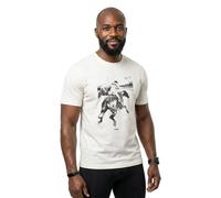 HUGO T-shirt en jersey de coton à motif artistique inspiré des courses de chevaux - Style Duhorse, 50557684 Blanc L