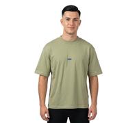 HUGO T-shirt en coton à col côtelé avec étiquette logotée - Style Nieros, 50509991 Beige XL