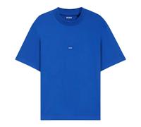 Hugo - T-shirt Bleu à Logo en Coton Coupe Régulière - Homme - Tops - Bleu - Taille: L