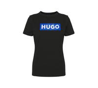 HUGO T-shirt Slim en coton avec logo imprimé - Style Classic Tee_B, 50510772 Noir L
