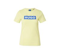 HUGO T-shirt Slim Fit en coton avec logo bleu encadré - Style Classic Tee_B, 50510772 Chaux XS
