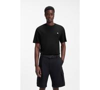 HUGO T-shirt coupe décontractée en coton interlock avec épaules brodées - Style Drostee, 50556580 Noir XXL