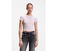 HUGO T-Shirt court Slim en coton stretch - Style Baby Tee_B, 50510749 Rose clair S