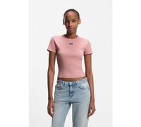 HUGO T-Shirt court Slim en coton stretch - Style Baby Tee_B, 50510749 Rose clair XS