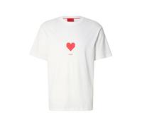 T-shirt HUGO Dalentin manches courtes blanc rouge - S
