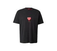 T-shirt HUGO Dalentin manches courtes noir rouge - M