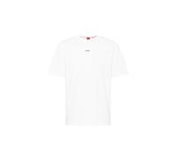 HUGO T-Shirt 'Dapolino' noir / blanc cassé, Taille M