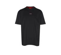 HUGO T-shirt de détente SPLIT noir | XL