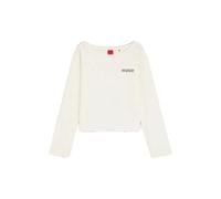 HUGO Haut de pyjama à manches longues avec logo imprimé - Style CASUAL LS-SHIRT, 50570156 Naturel L