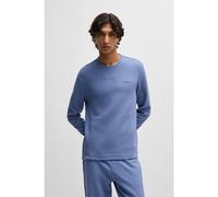 HUGO T-shirt de pyjama en coton mélangé à la structure gaufrée - Style Austin LS Shirt, 50532022 Bleu XXL