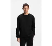 HUGO T-shirt de pyjama en coton mélangé à la structure gaufrée - Style Austin LS Shirt, 50532022 Noir L